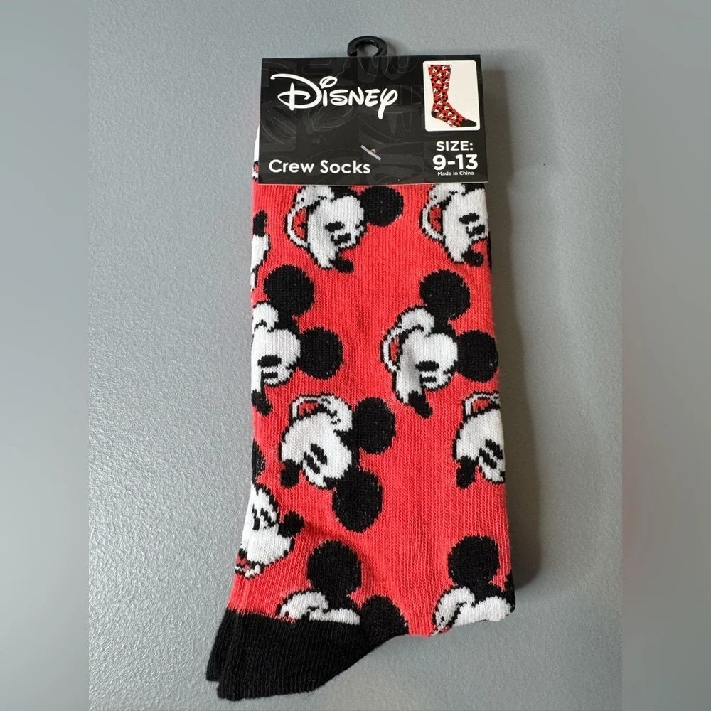 Disney Mickey Mouse Crew Socks vibrant color with Black Accents unisex